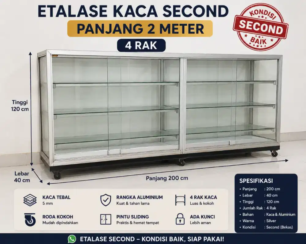 ETALASE 2 METER MURAH