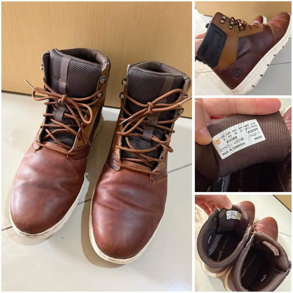 Preloved sepatu cowok Timberland size 43 (US 9)