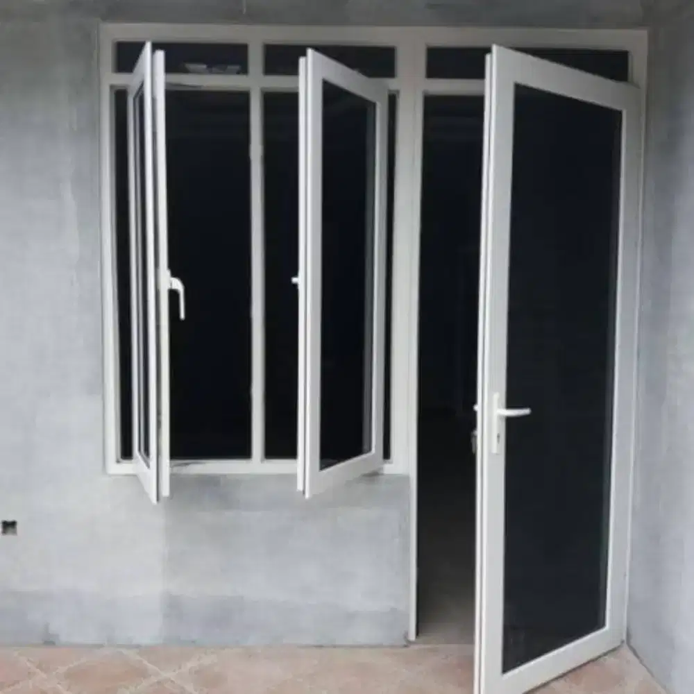 Kusen dan pintu alumunium kaca tempered