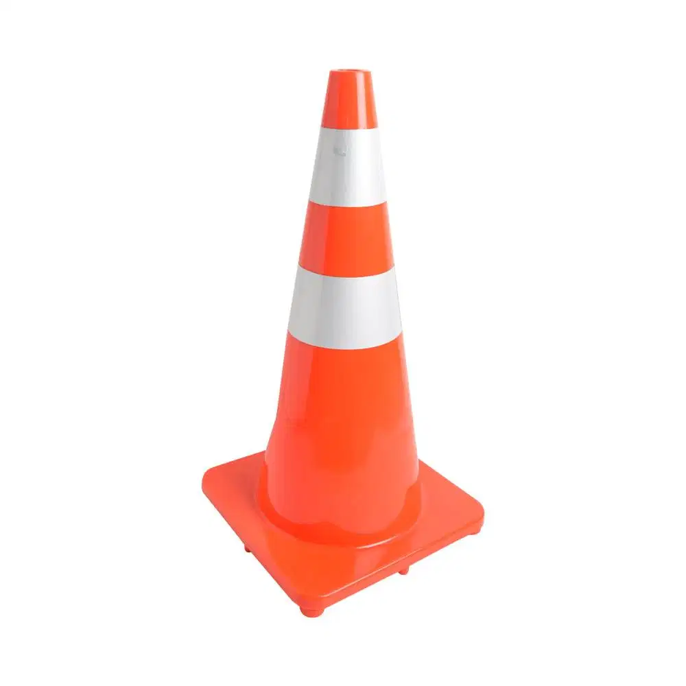 TRAFFIC CONE PVC 70CM ORG W/ 2 WHT RFLC MURAH BEKAS