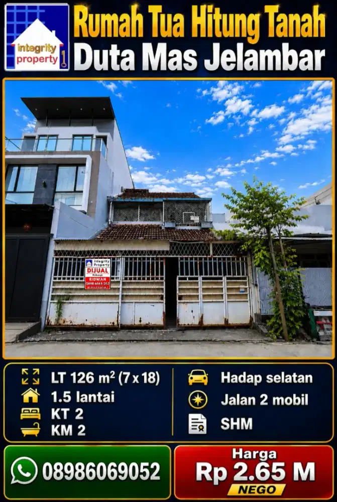 IP3158:  Rumah Tua Hitung Tanah Duta Mas Jelambar