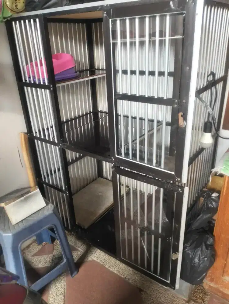 Kandang aluminium + lepas adopsi Anabul pesek