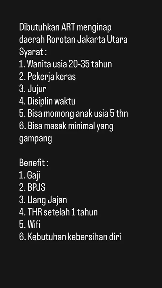 Loker ART Rorotan Jakut