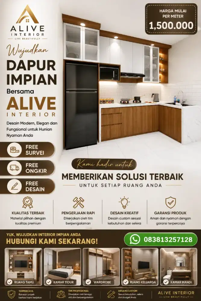 KITCHEN SET MINIMALIS TERBARU TERMURAH BERGARANSI