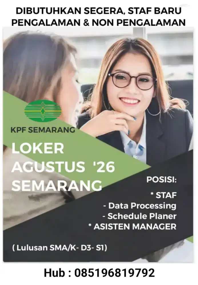 INFO LOKER AWAL AGUSTUS 2026
