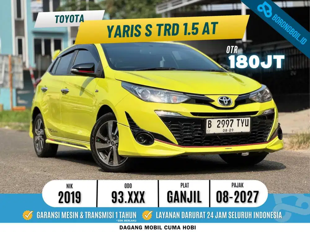 NEGO SAMPAI DEAL! YARIS S TRD 1.5 AT 2019 KUNING