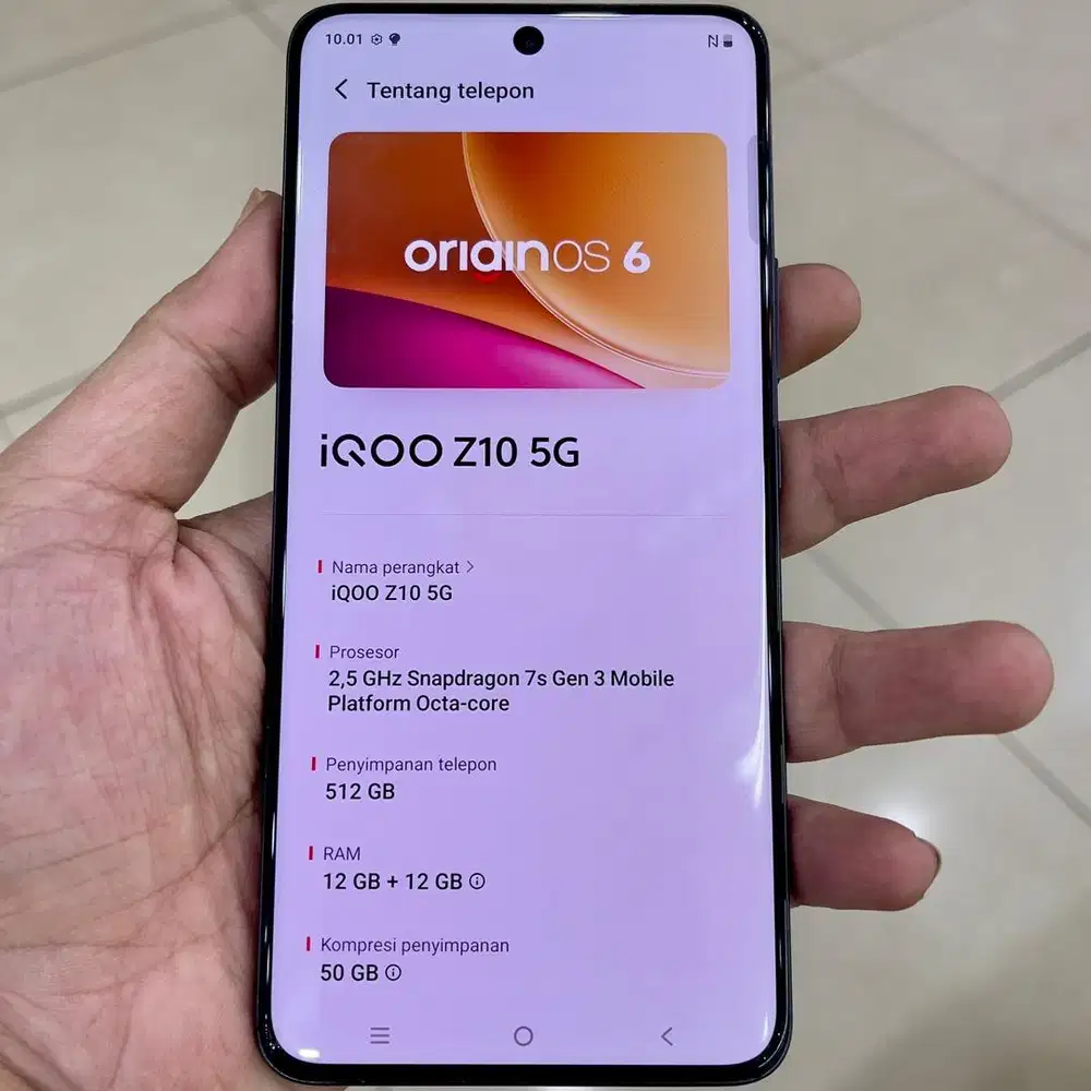 Iqoo z10 ram 12 / 512 resmi fullset original