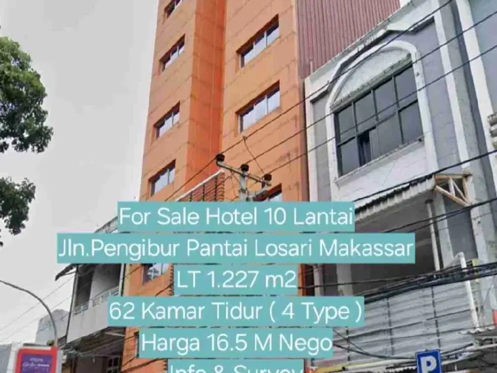 Di Jual Hotel 10 lt, Jl. Penghibur Pantai Losari