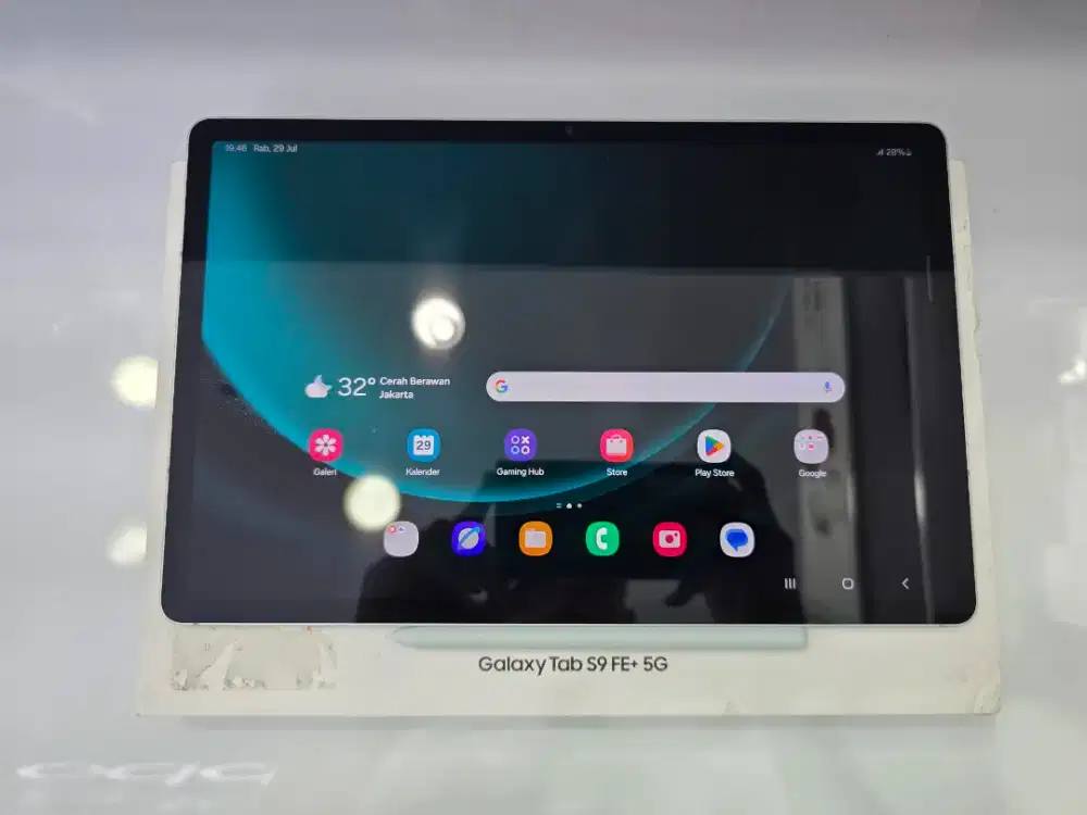 Samsung Tab S9 FE+ 5G 12/256Gb Green Ex Garansi resmi SEIN -MasterCom