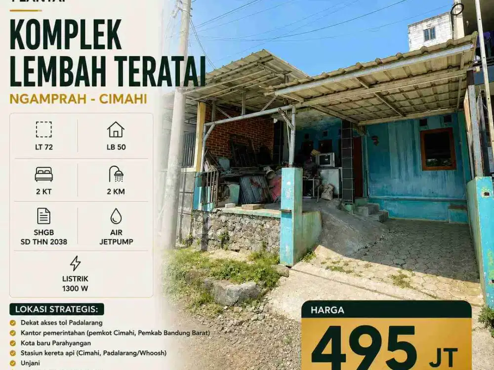 Rumah 400 Jutaan di Komplek Lembah Teratai, Gadobangkong, Cimahi