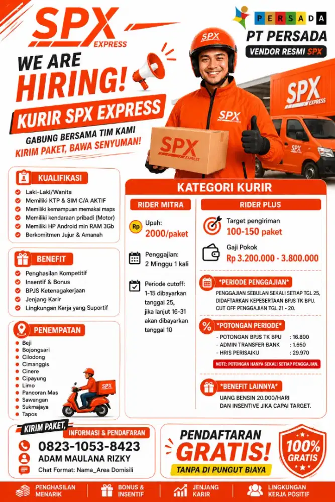 LOWONGAN PEKERJAAN MITRA RIDER/DRIVER