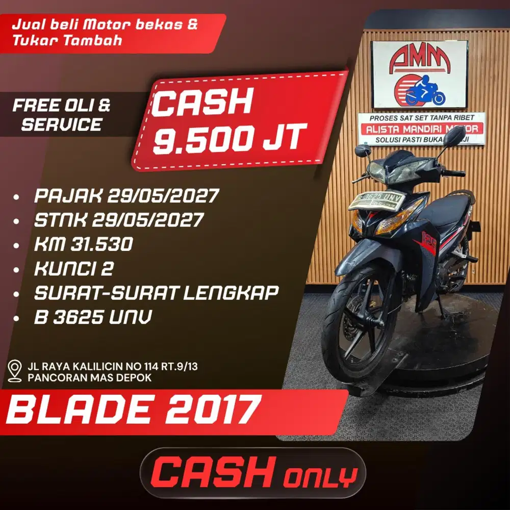 BLADE 2017 PAJAK HIDUP KUNCI 2 SPAYLATER KREDIVO CC CASH ONLY ALISTA