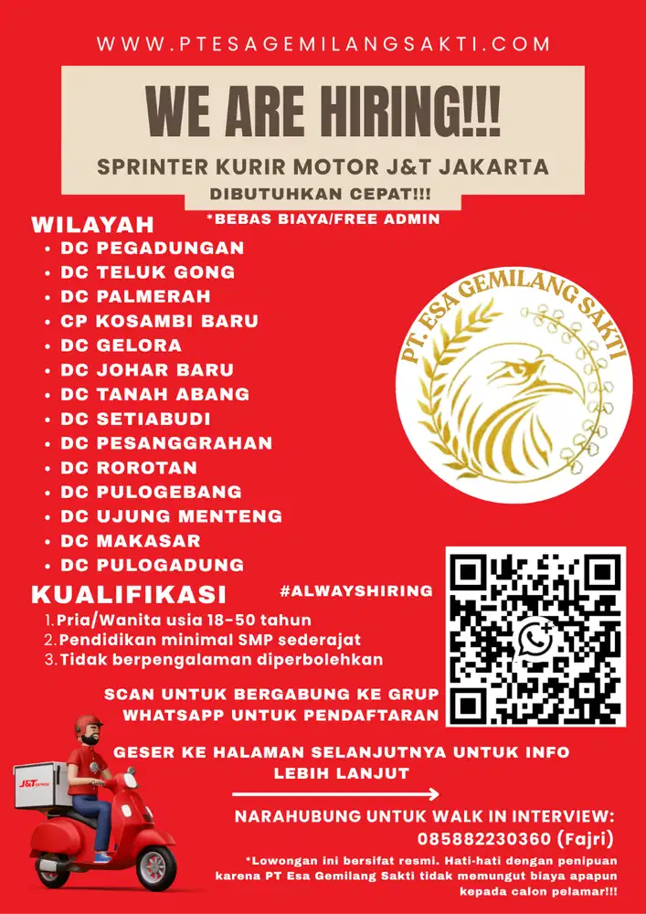 Sprinter Kurir J&T Express All Jakarta