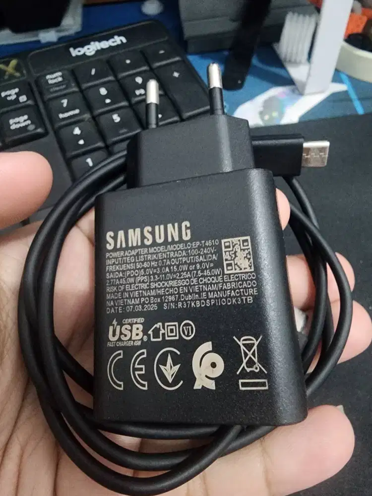Charger Samsung 45Watt 45 Watt Samsung Super Fast Charging 2.0 + Kabel