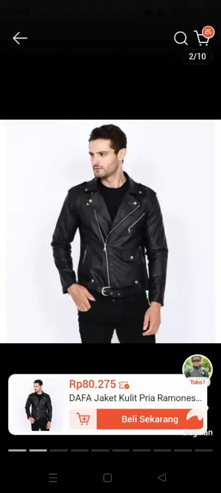 Jaket kulit ramones