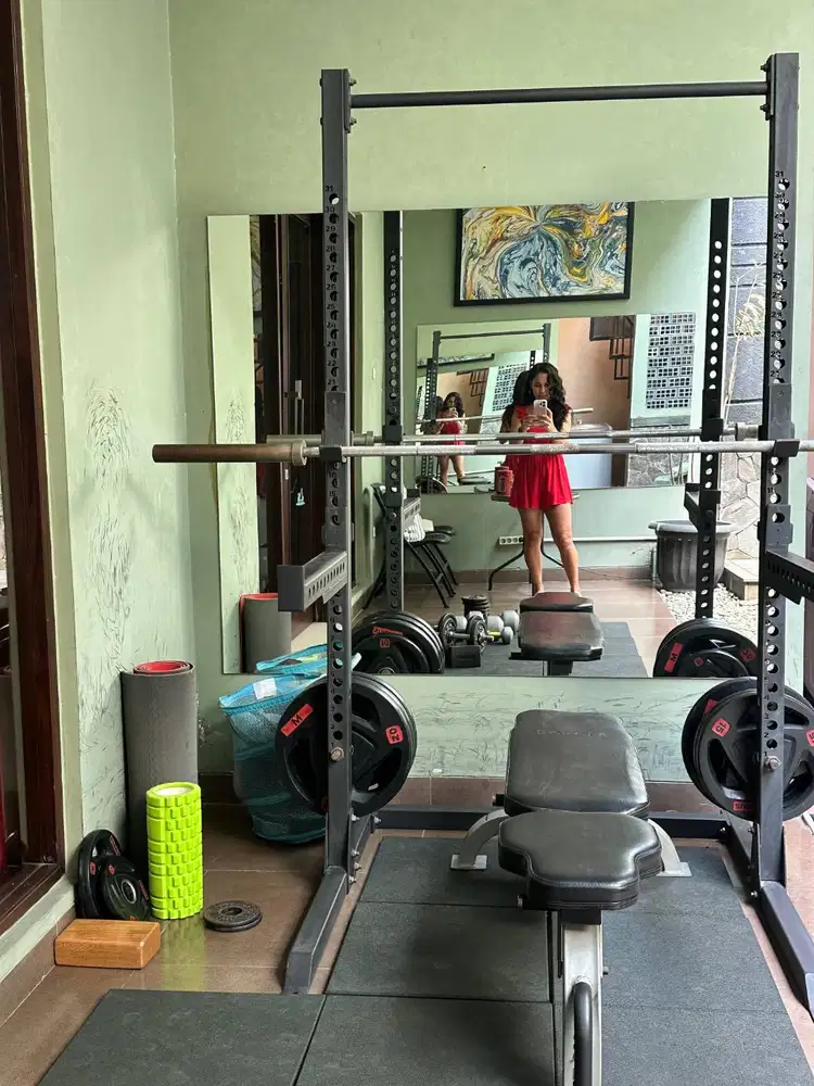 Paket home gym squat rack merk Force USA