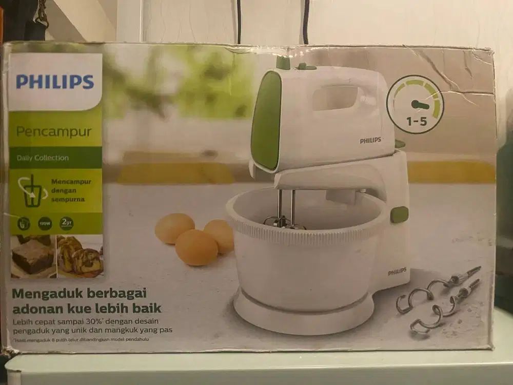 PHILIPS Stand Mixer - HR1559/40 - 170 Watt - Hijau