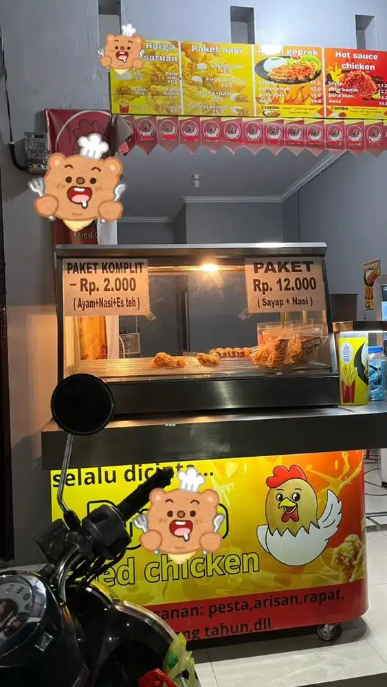 Jual Etalase Chicken (Meja Etalase + Warmer) Ukuran Besar
