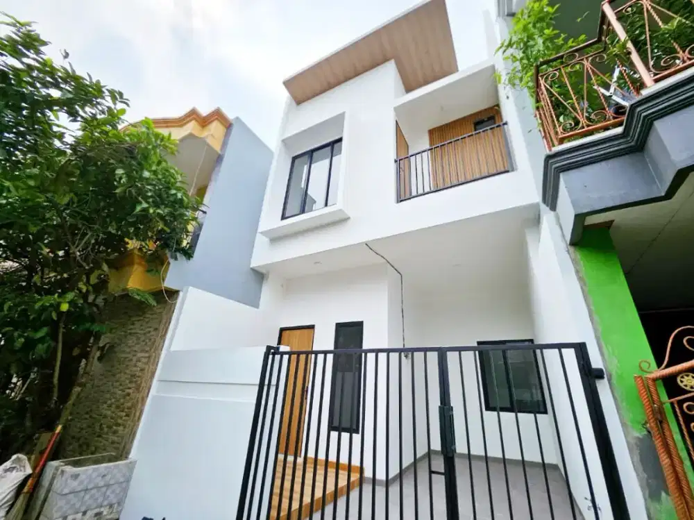 Jual Cepat Rumah Baru Modern Minimalis 2 Lantai di Pondok Ungu Permai