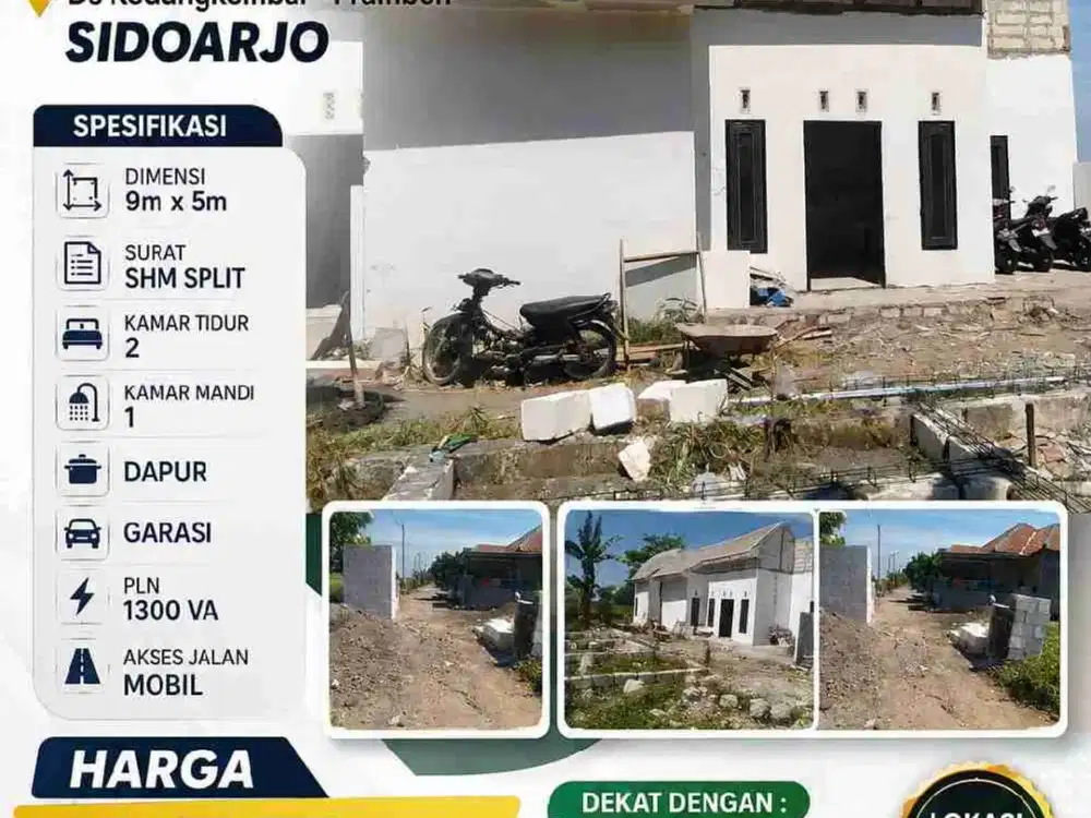 Rumah Baru Murah on Progress di Desa Kedungkembar, Prambon, Sda