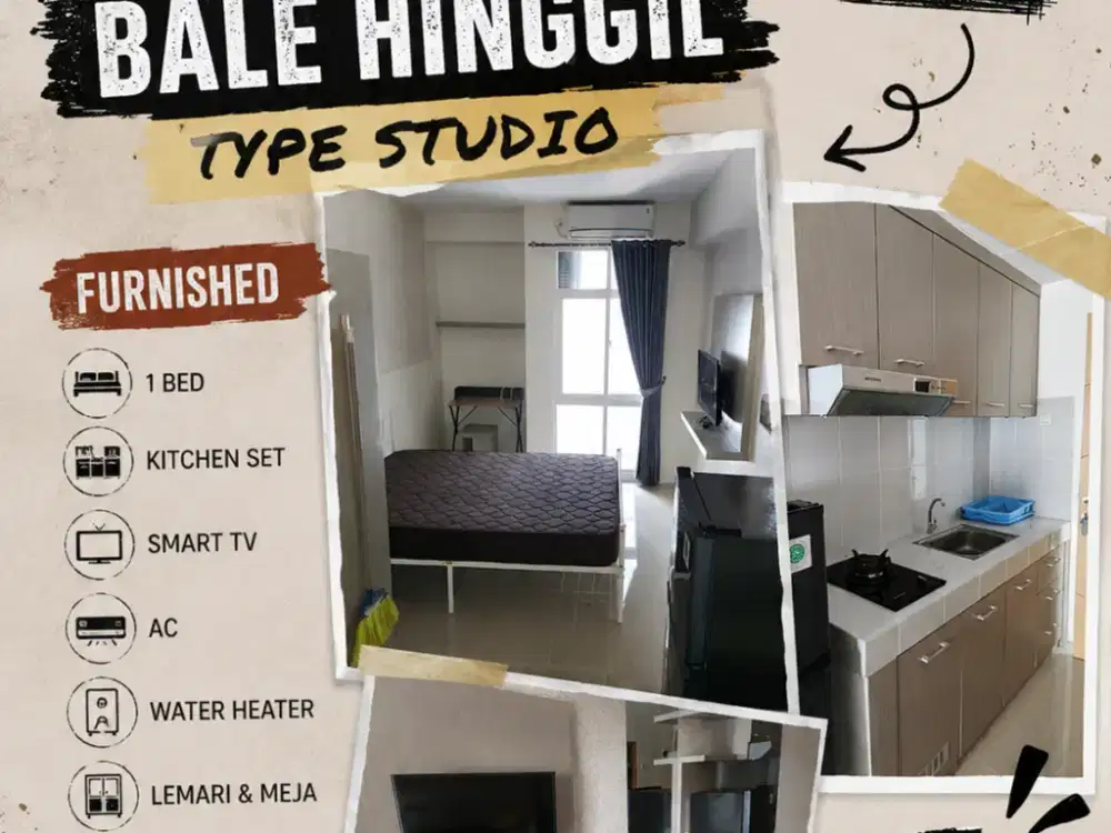 DISEWAKAN APARTEMEN BALE HINGGIL – TYPE STUDIO