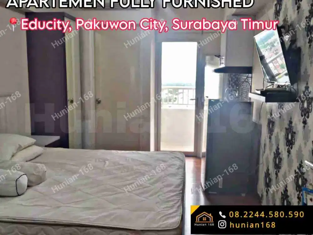 Jual Sewa Apartemen Studio Fully Furnished Educity Tower Harvard Stanford Vista Princeton Pakuwon City Mall Surabaya Timur Amor Bella East Coast Residence