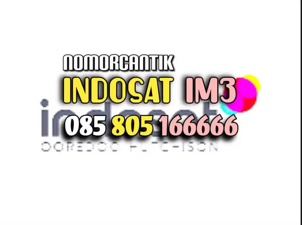 (bisa COD) Nomor CANTIK kartu INDOSAT IM3 PraBayar HOKI PANCA 66666