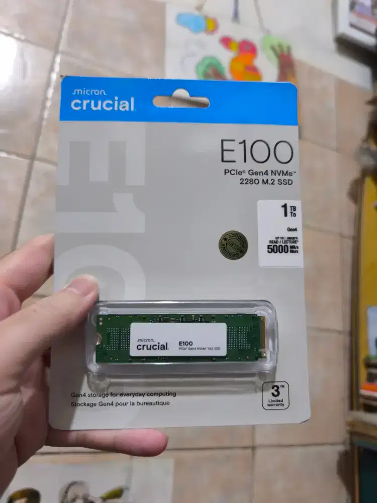 SSD NVME GEN 4 MICRON E100 1TB (BNIB)