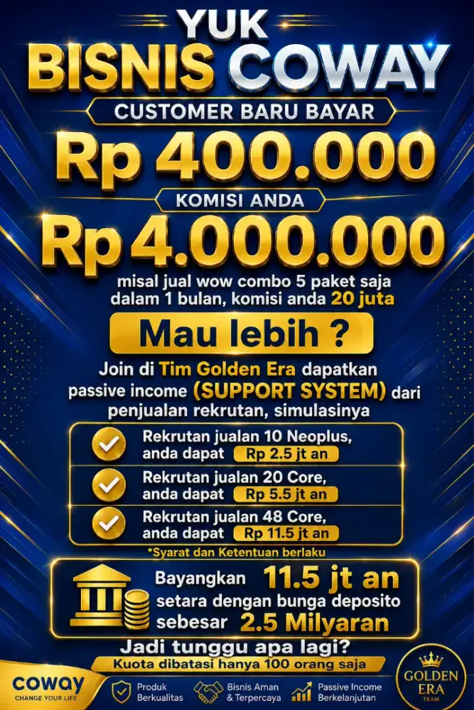 Peluang bisnis COWAY Area SEMARANG