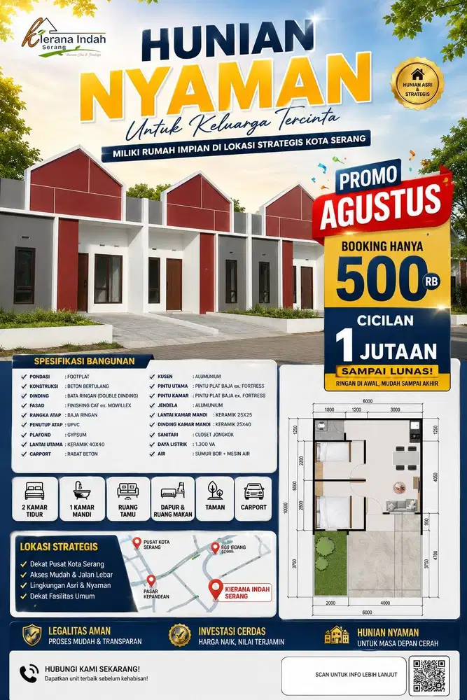 Rumah Impian untuk keluarga anda di Kierana Indah serang BF 500 Rb Sj