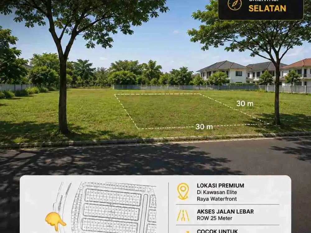 TANAH 900M² HOOK STRATEGIS CITRALAND SIAP BANGUN