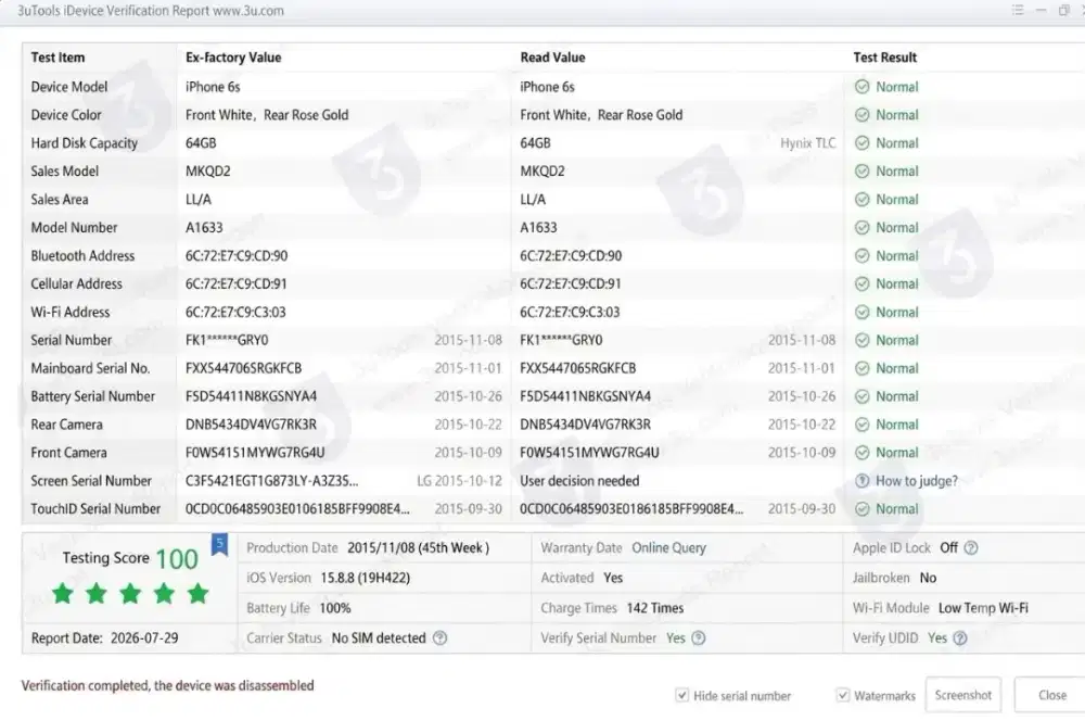 Iphone 6s 64 gb All operator