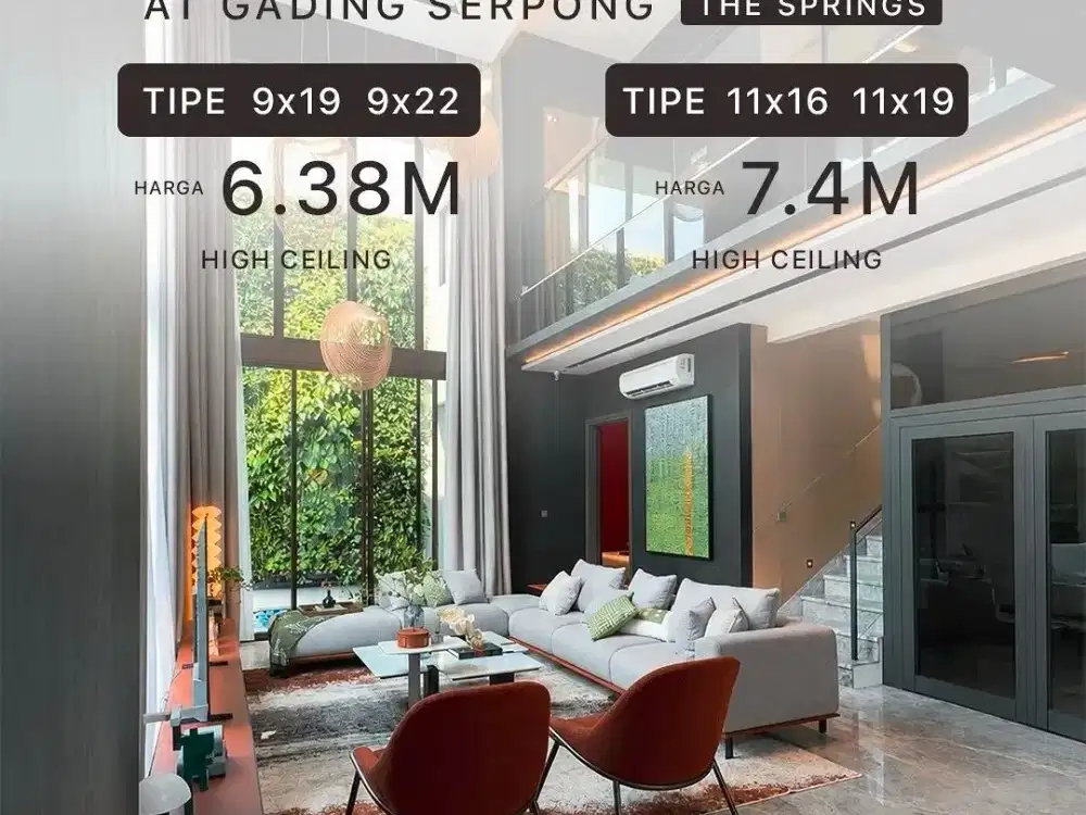 CLUSTEE ARDEA HERON SUMMARECON SERPONG 9X19 3LANTAI CUMA 6M FREE LIFT