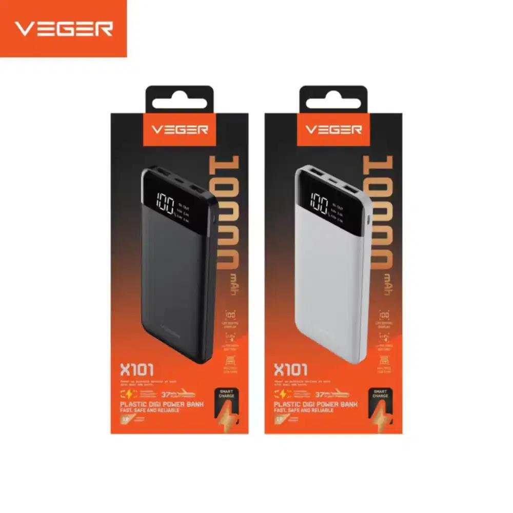 Powerbank Veger Ultimate X101 LED 10.000mAh - Original