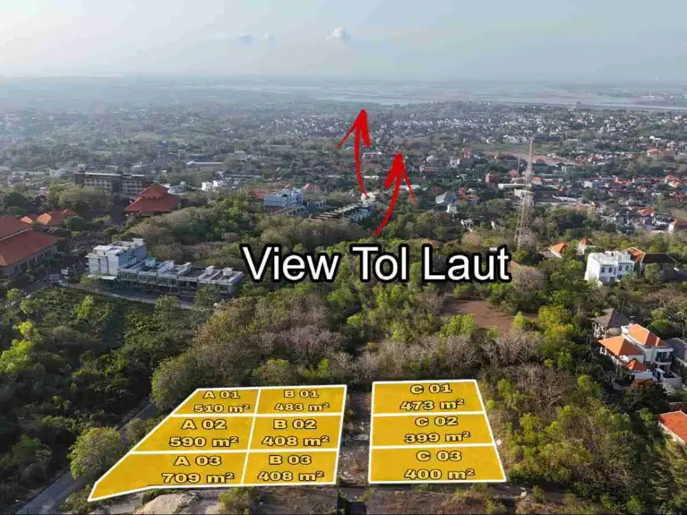 Tanah Kavling View Tol Laut Link Villa Depan STP Nusa Dua Bali