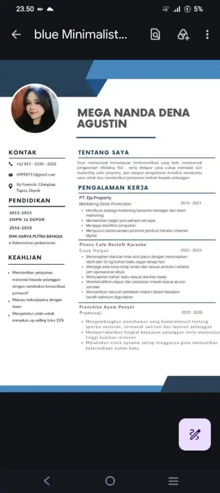 Mencari pekerjaan