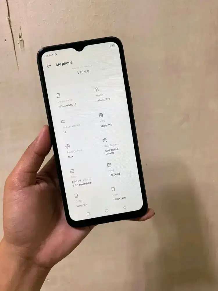 Infinix note 12 8/128 minusnya tombol on off dan volume