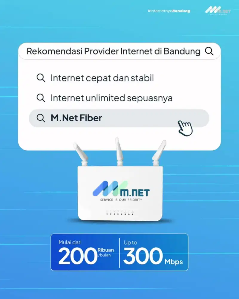 INTERNET MNET FIBER GRATIS DEPOSIT DAN BIAYA PEMASANGAN