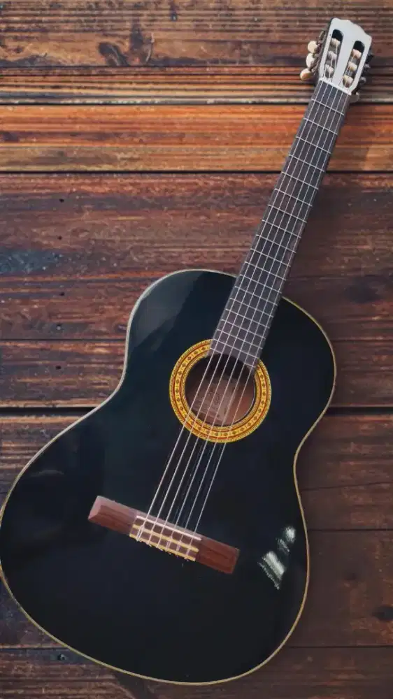 Gitar Akustik Takamine G-116B Senar Nylon Gloss Black Original