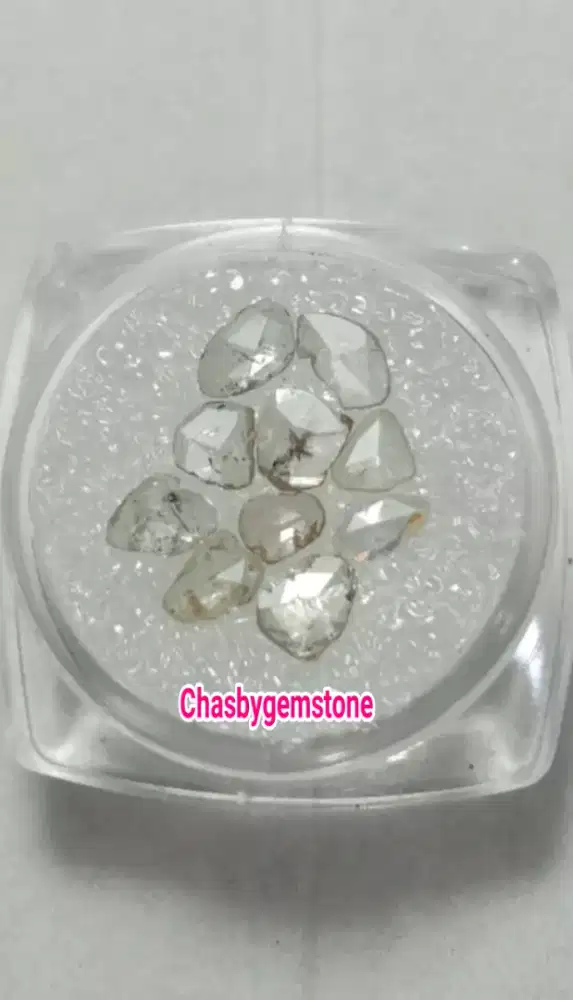 Natural belahan intan berlian banjar-Batu mulia intan Putih
