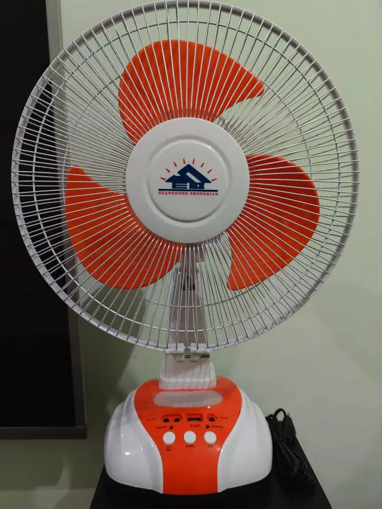 Emergency Rechargeable Desk Fan 10 Inch