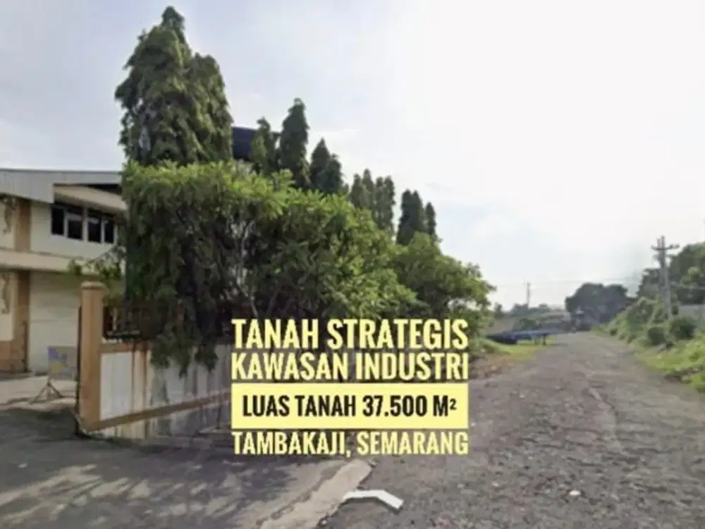 (H) Tanah Kosong 3.75 Ha area Industri SEMARANG, Hrg dbawah NJOP, Istimewa