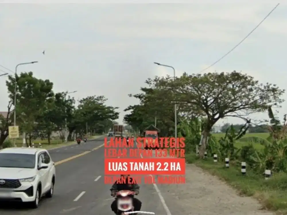 (Bb) Tanah LD 133 mtr, Dpn Gerbang TOL MADIUN, Lokasi Kerenn