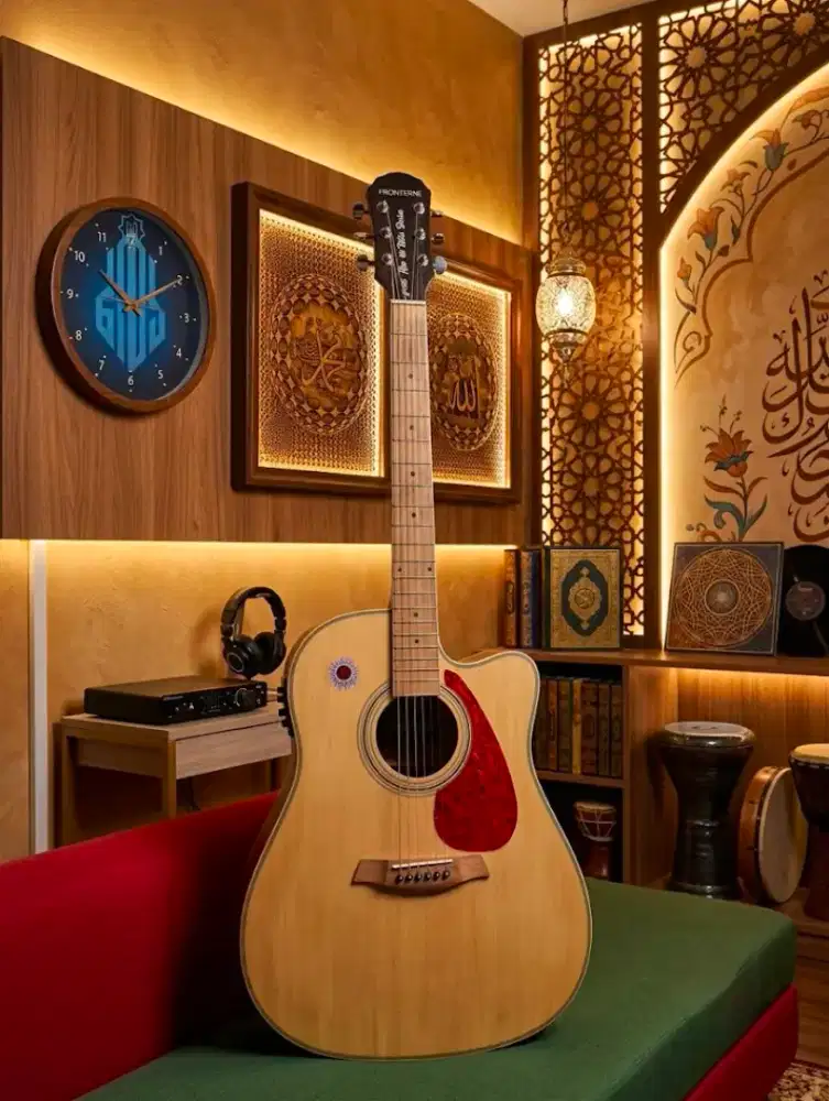 Gitar Akustik Elektrik Original JUMBO PRODINE siap Nge-jam