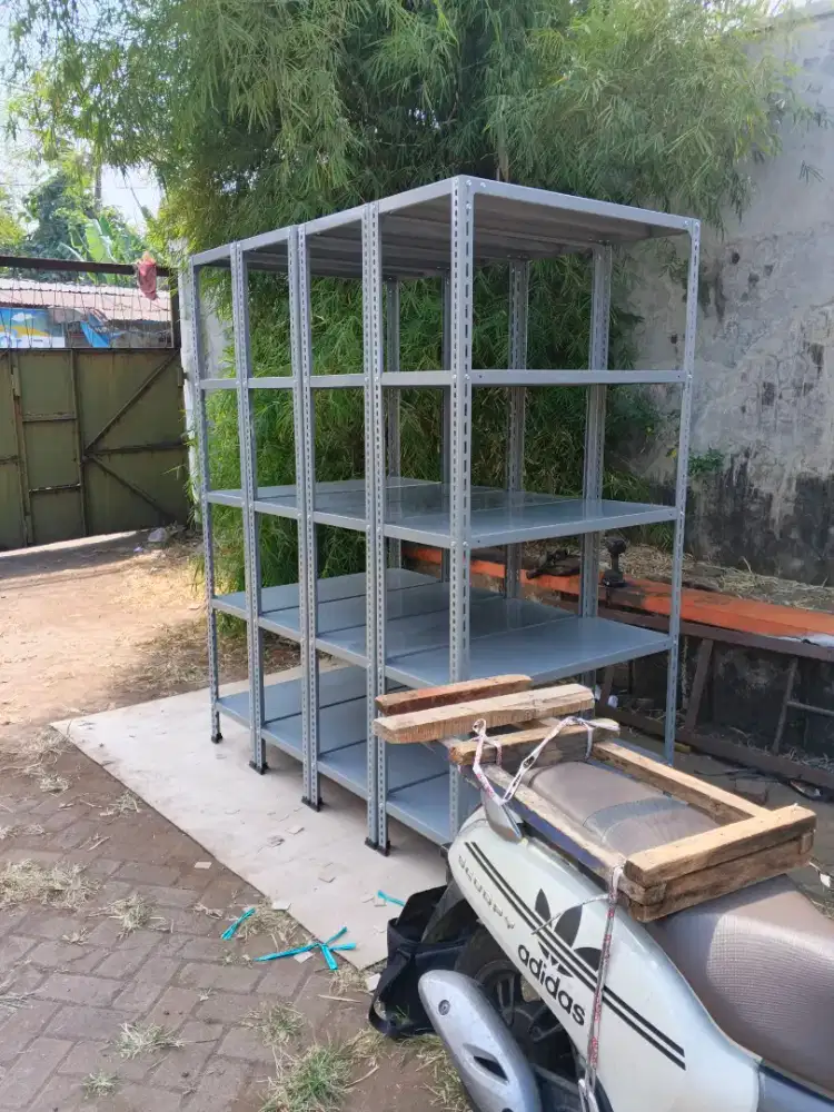 Rak siku besi lubang & rak minimarket