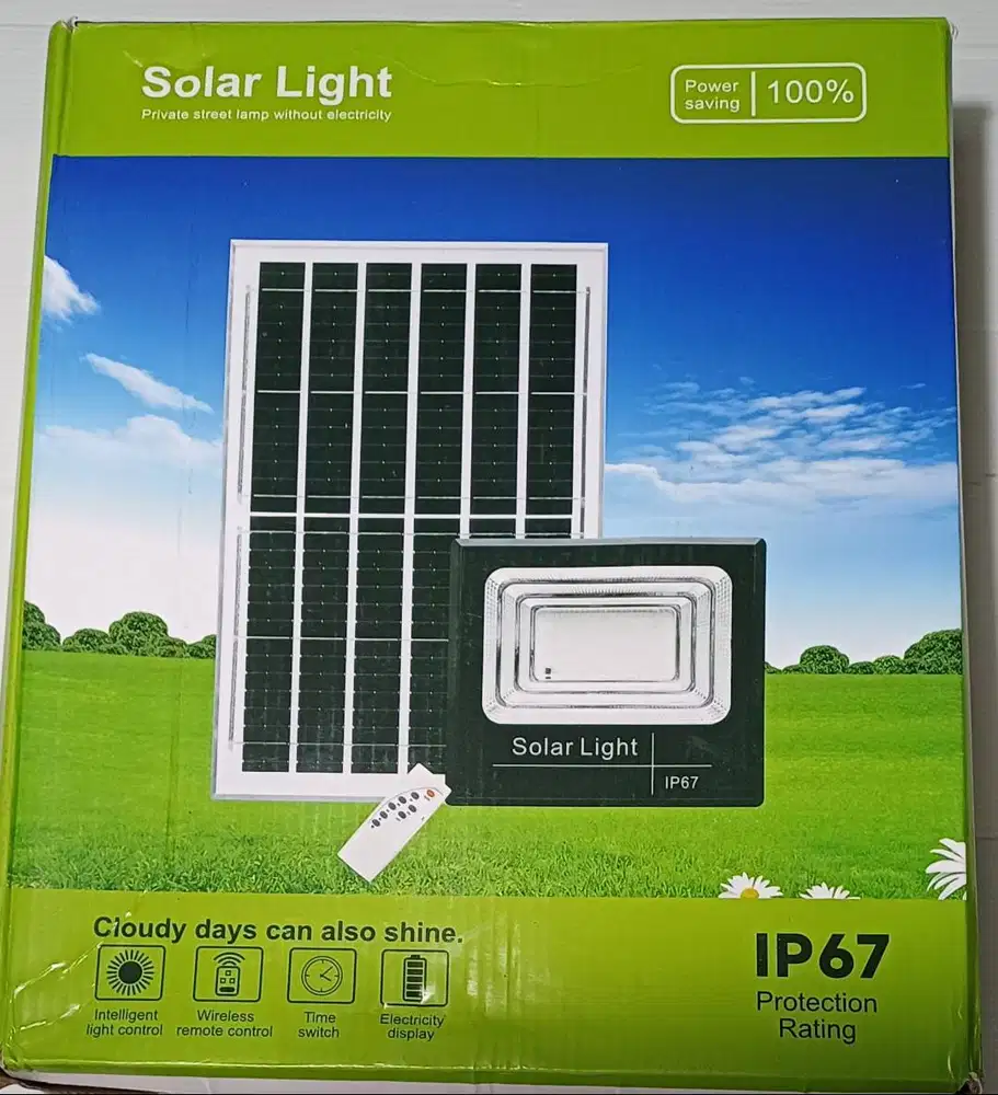 Lampu Solar Panel Sorot / Taman / Jalan 6500K