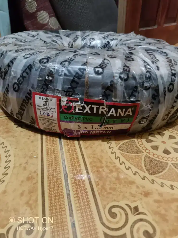 Kabel NYY Merk Extrana 3x1.5 100Meter