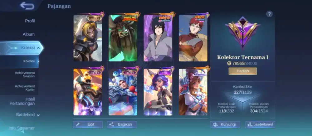 Jual akun mobile legend