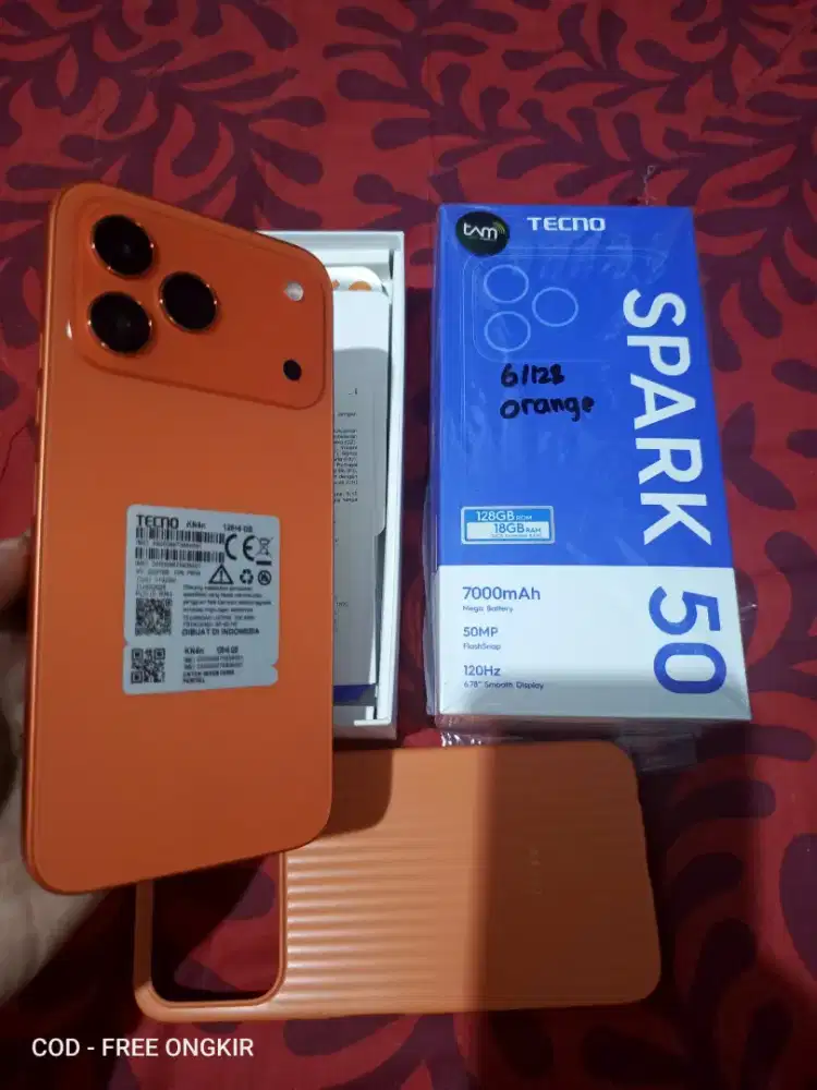 Jual Cepat Tecno Spark 50 orange Ram 6/12
