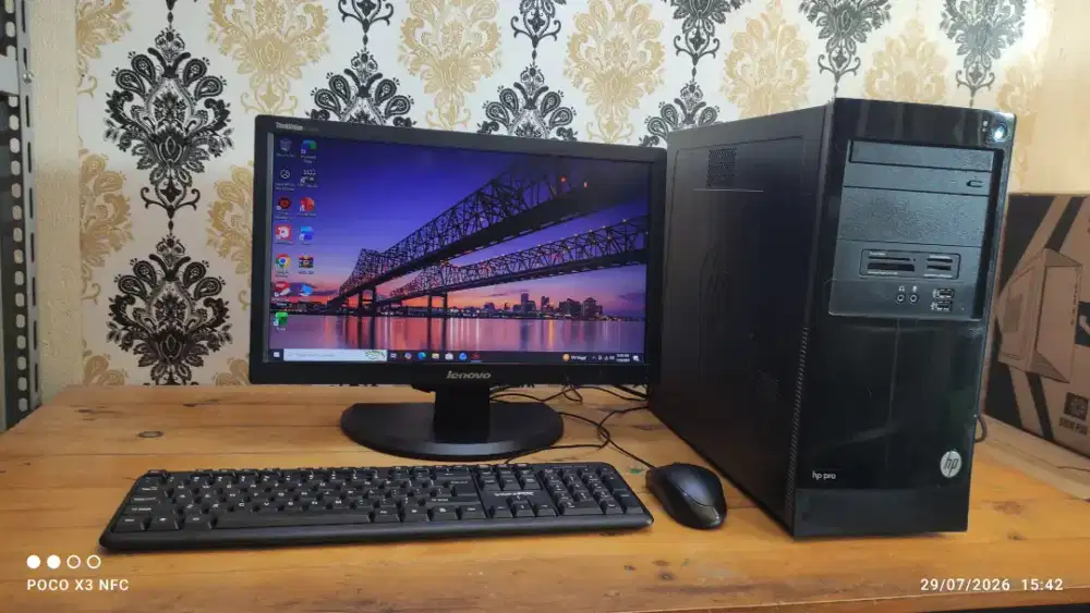 PC FULLSET CORE i5-3330 (8/120+500GB) LAYAR LED 19 INC, KONDISI NORMAL